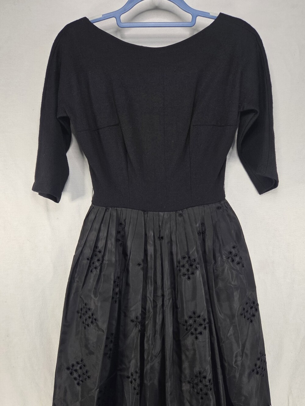True Vintage 50s Eyelet Swing Dress 24" Waist